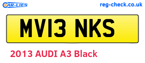 MV13NKS are the vehicle registration plates.