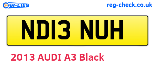ND13NUH are the vehicle registration plates.