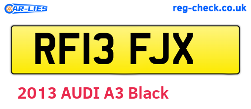 RF13FJX are the vehicle registration plates.