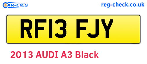 RF13FJY are the vehicle registration plates.