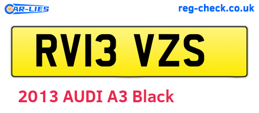 RV13VZS are the vehicle registration plates.