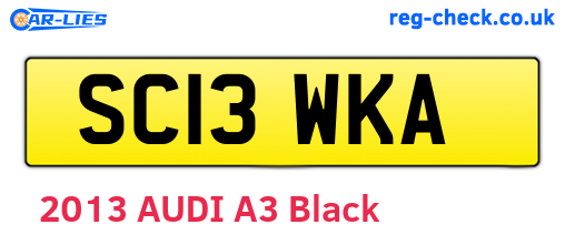SC13WKA are the vehicle registration plates.