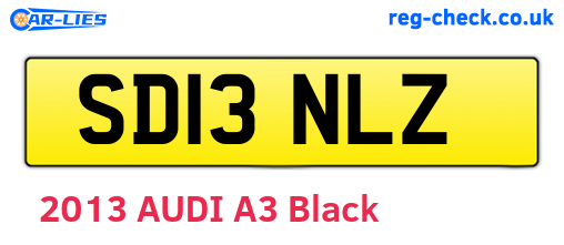SD13NLZ are the vehicle registration plates.