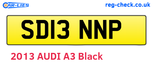 SD13NNP are the vehicle registration plates.