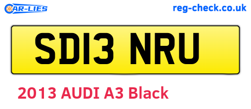 SD13NRU are the vehicle registration plates.