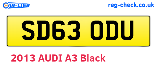 SD63ODU are the vehicle registration plates.