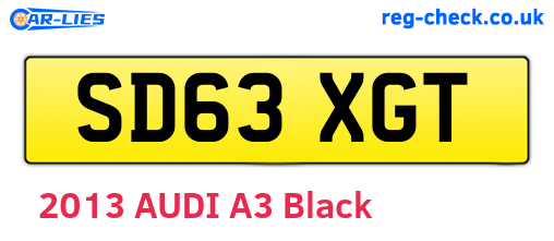 SD63XGT are the vehicle registration plates.
