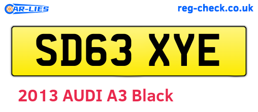SD63XYE are the vehicle registration plates.