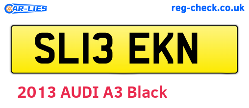 SL13EKN are the vehicle registration plates.