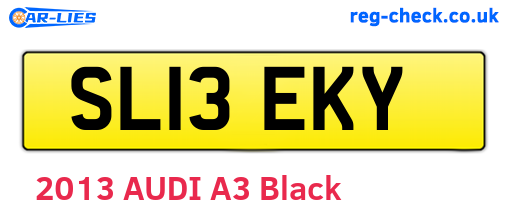 SL13EKY are the vehicle registration plates.