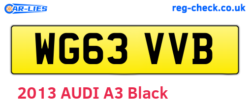 WG63VVB are the vehicle registration plates.