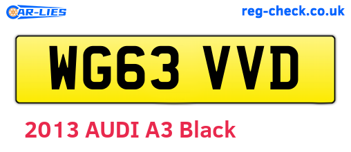 WG63VVD are the vehicle registration plates.
