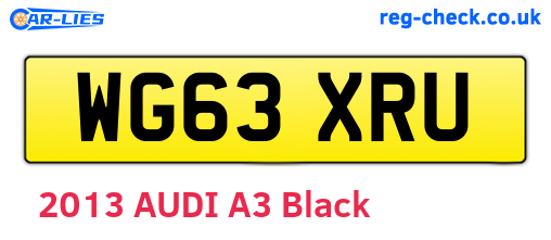 WG63XRU are the vehicle registration plates.