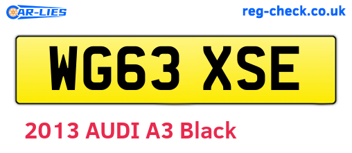 WG63XSE are the vehicle registration plates.