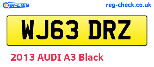 WJ63DRZ are the vehicle registration plates.