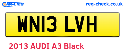 WN13LVH are the vehicle registration plates.
