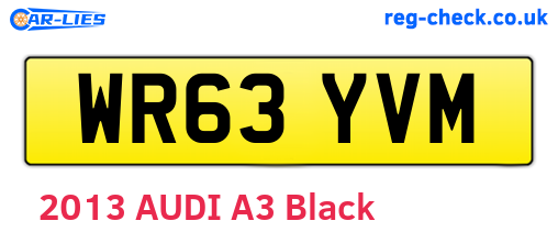WR63YVM are the vehicle registration plates.