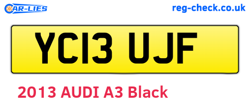YC13UJF are the vehicle registration plates.