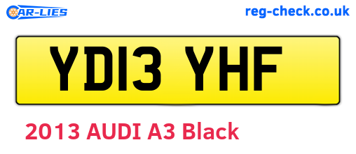 YD13YHF are the vehicle registration plates.
