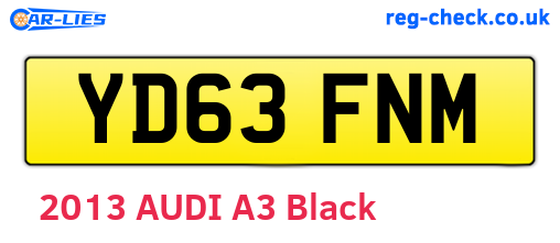 YD63FNM are the vehicle registration plates.