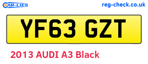 YF63GZT are the vehicle registration plates.