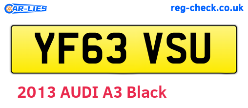 YF63VSU are the vehicle registration plates.