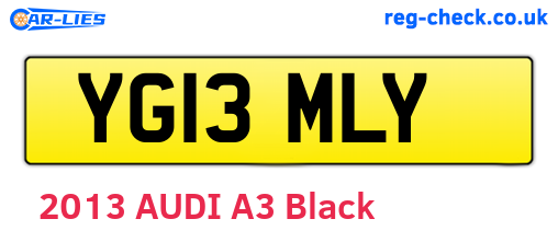 YG13MLY are the vehicle registration plates.