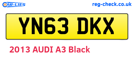 YN63DKX are the vehicle registration plates.
