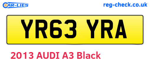 YR63YRA are the vehicle registration plates.