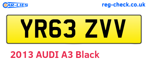 YR63ZVV are the vehicle registration plates.