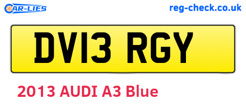 DV13RGY are the vehicle registration plates.