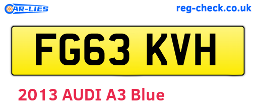 FG63KVH are the vehicle registration plates.