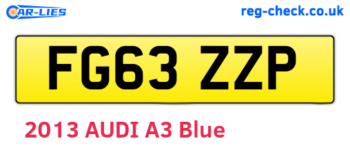 FG63ZZP are the vehicle registration plates.