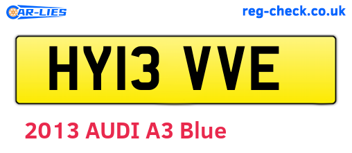 HY13VVE are the vehicle registration plates.