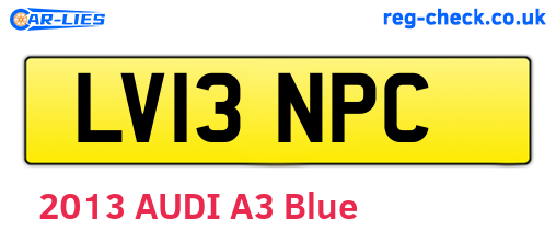 LV13NPC are the vehicle registration plates.