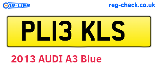 PL13KLS are the vehicle registration plates.