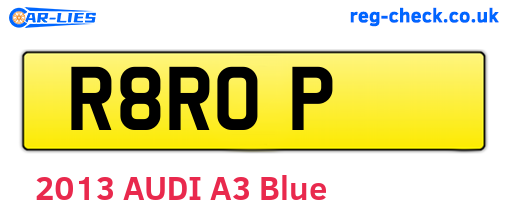 R8ROP are the vehicle registration plates.