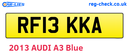 RF13KKA are the vehicle registration plates.
