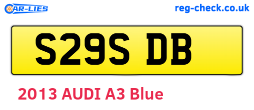 S29SDB are the vehicle registration plates.