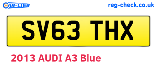 SV63THX are the vehicle registration plates.