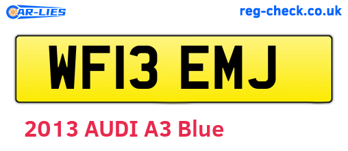 WF13EMJ are the vehicle registration plates.
