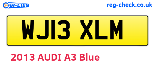 WJ13XLM are the vehicle registration plates.