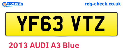 YF63VTZ are the vehicle registration plates.
