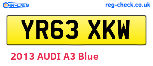YR63XKW are the vehicle registration plates.