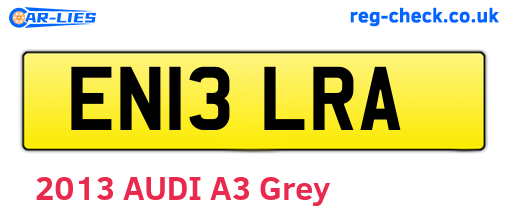 EN13LRA are the vehicle registration plates.