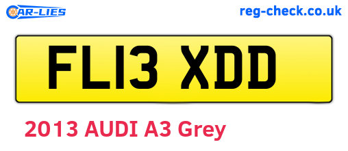 FL13XDD are the vehicle registration plates.
