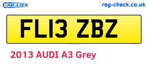 FL13ZBZ are the vehicle registration plates.