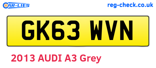 GK63WVN are the vehicle registration plates.