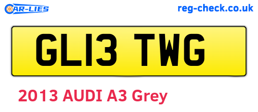 GL13TWG are the vehicle registration plates.