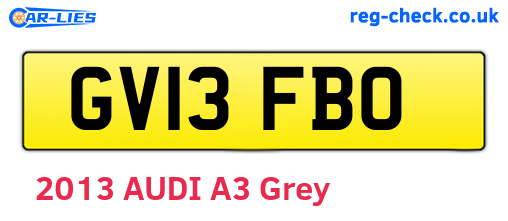 GV13FBO are the vehicle registration plates.